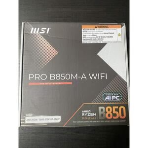 MSI PRO B850M-A WiFi Motherboard mATX Supports AMD Ryzen 9000/8000/7000 Pro